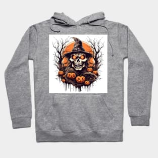 scary witch with pumpkins Hoodie